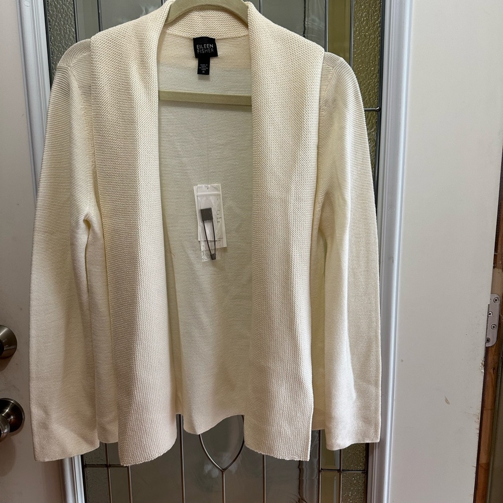 Eileen Fisher Cardigan new with tags! Size M cream colored